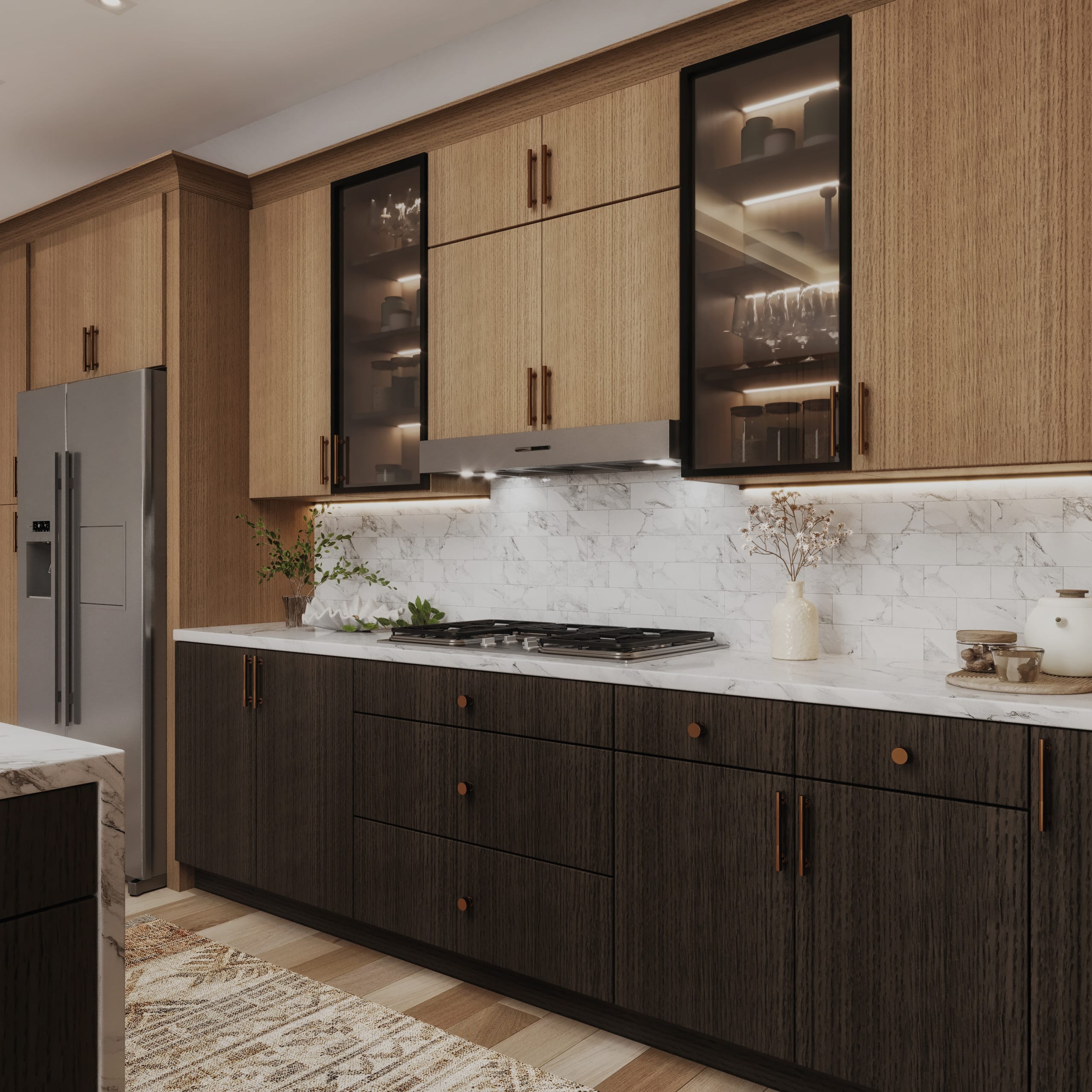 Kitchen Frameless European Style cabinetry - MG-OS-OB