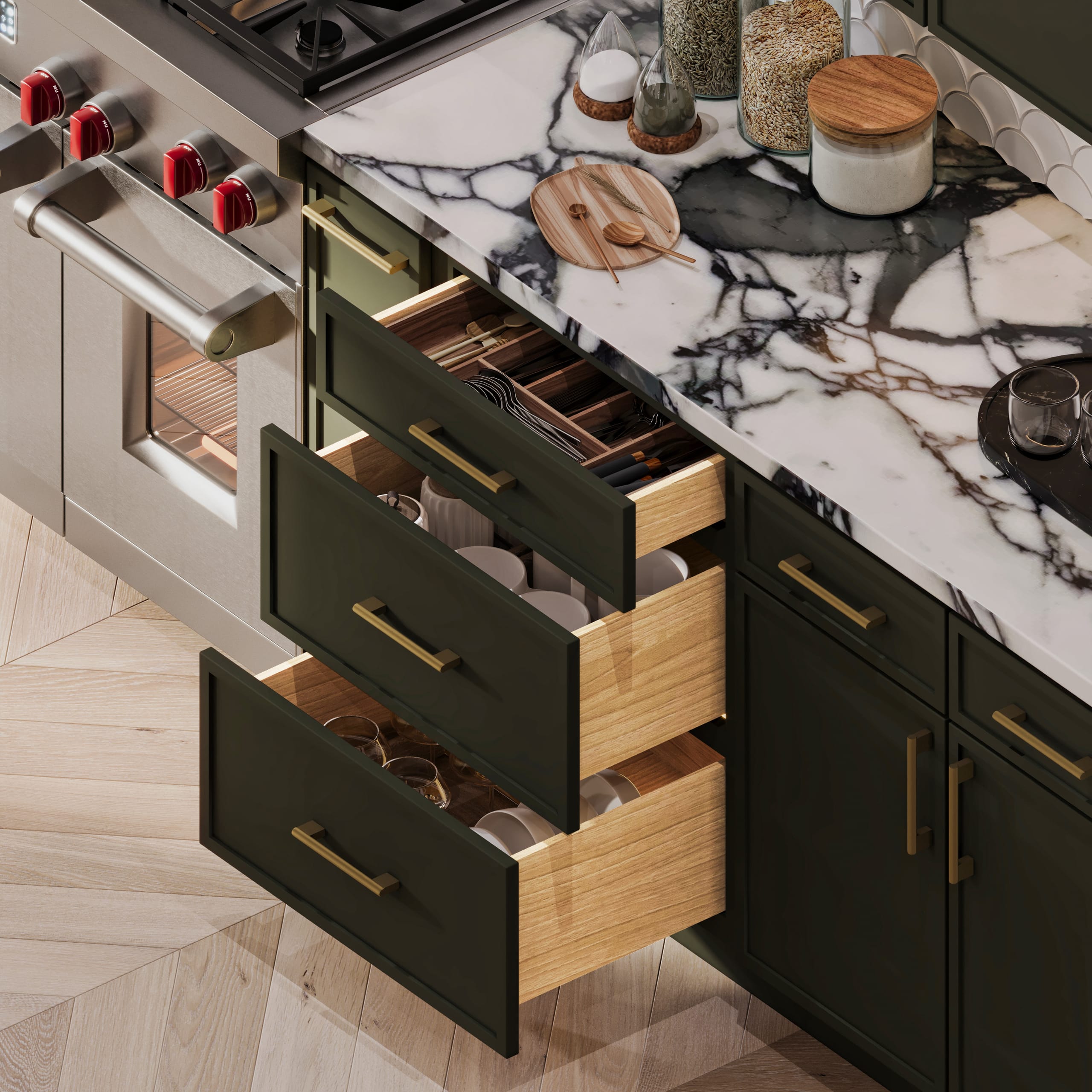 Kitchen Slim Shaker Style cabinetry - SAG3
