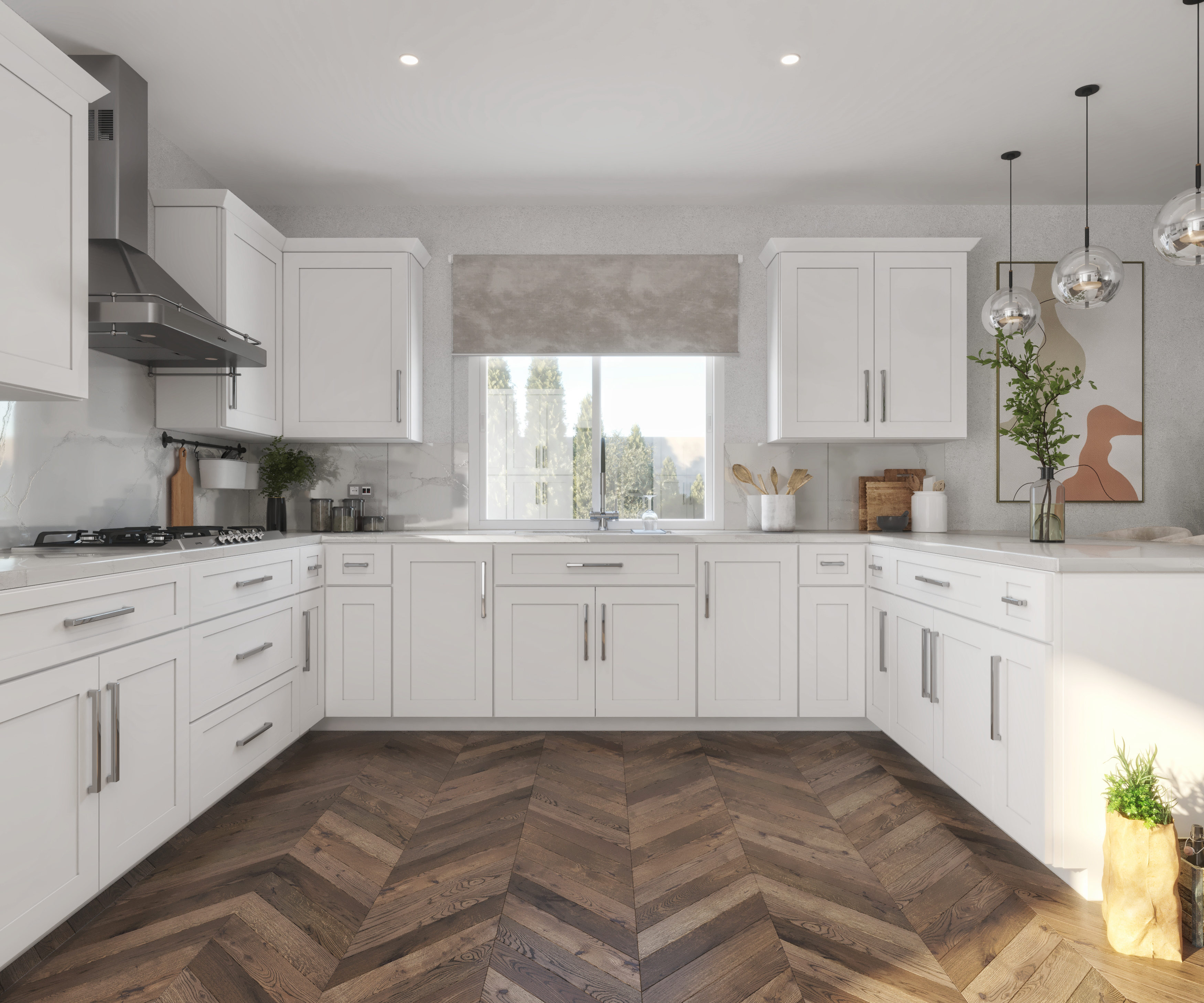 Bright White Culinary Space