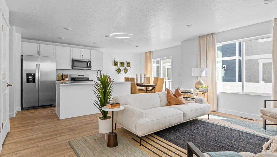 Modern cabinetry in an open-plan living space